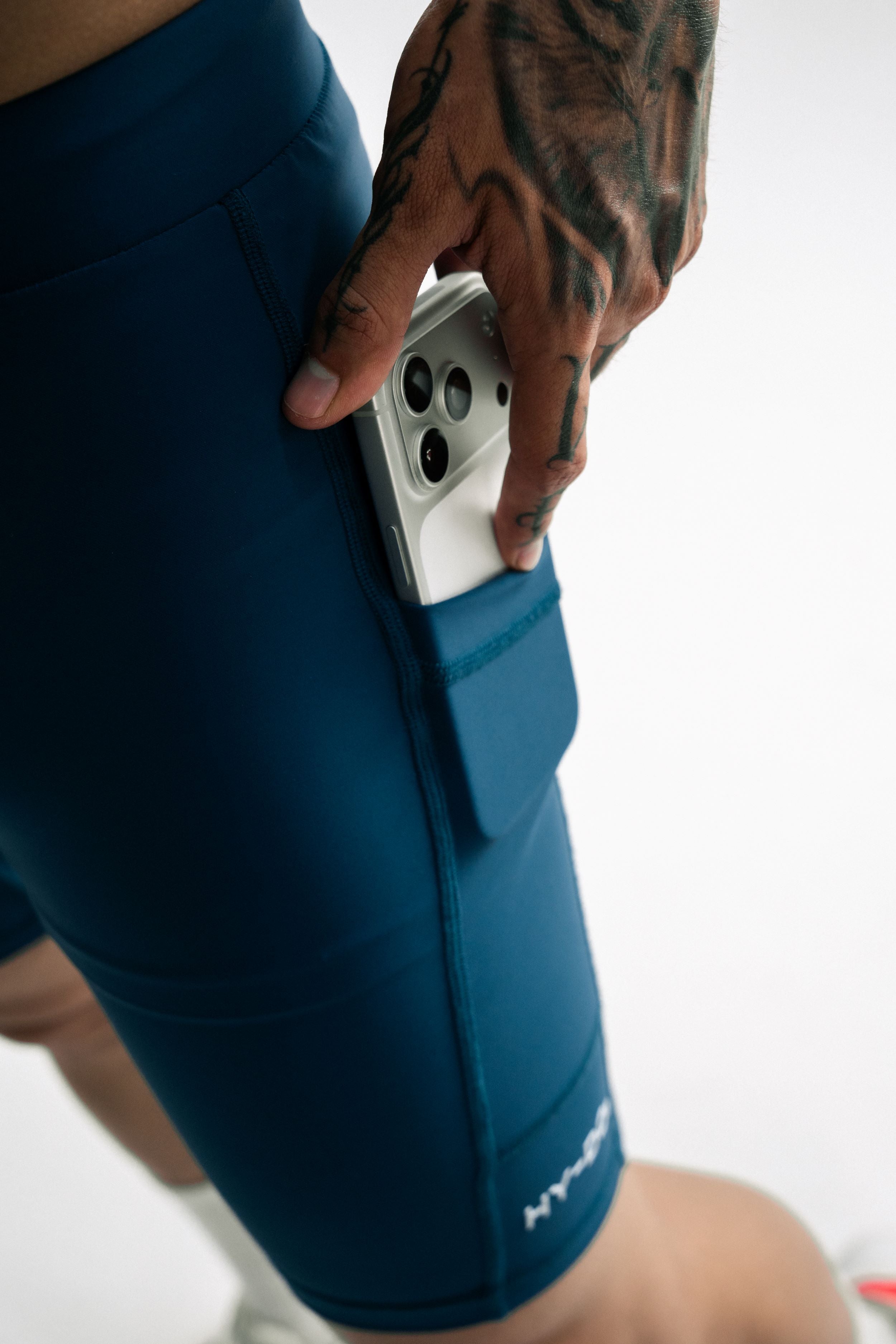 Rise Men Ocean Blue Biker Short
