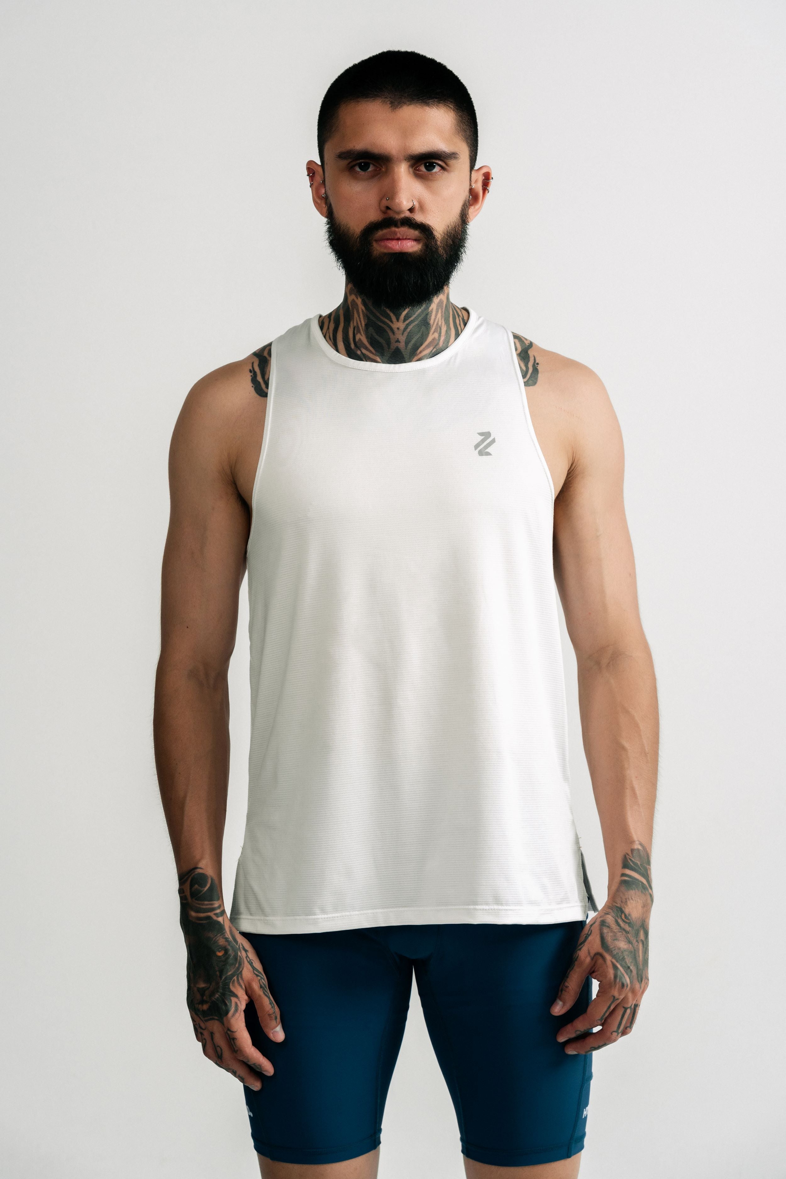 Rise Men White Singlet