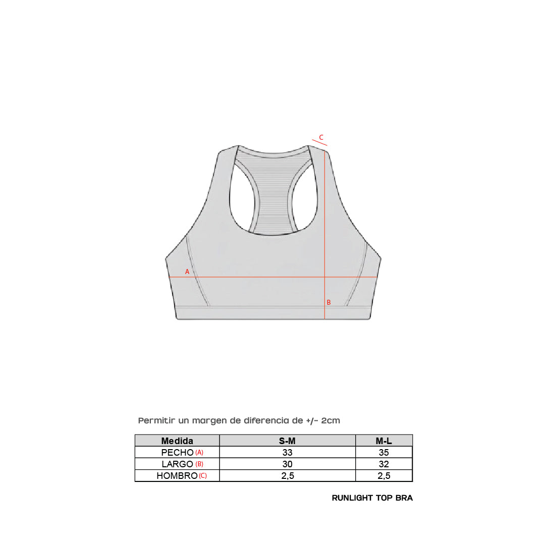 Runlight Women Top Bra - Gris claro