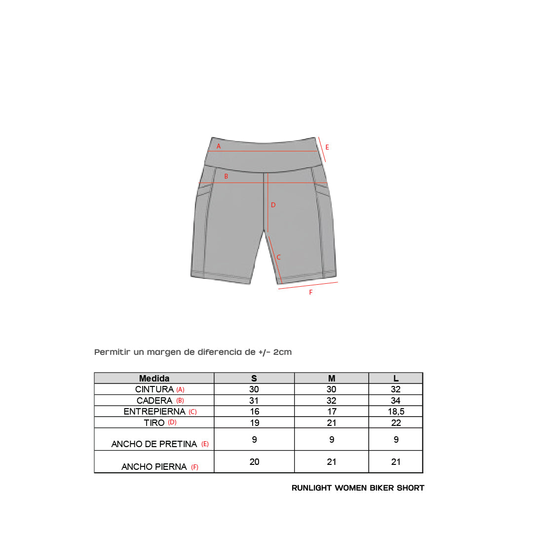 Runlight Women Biker Short