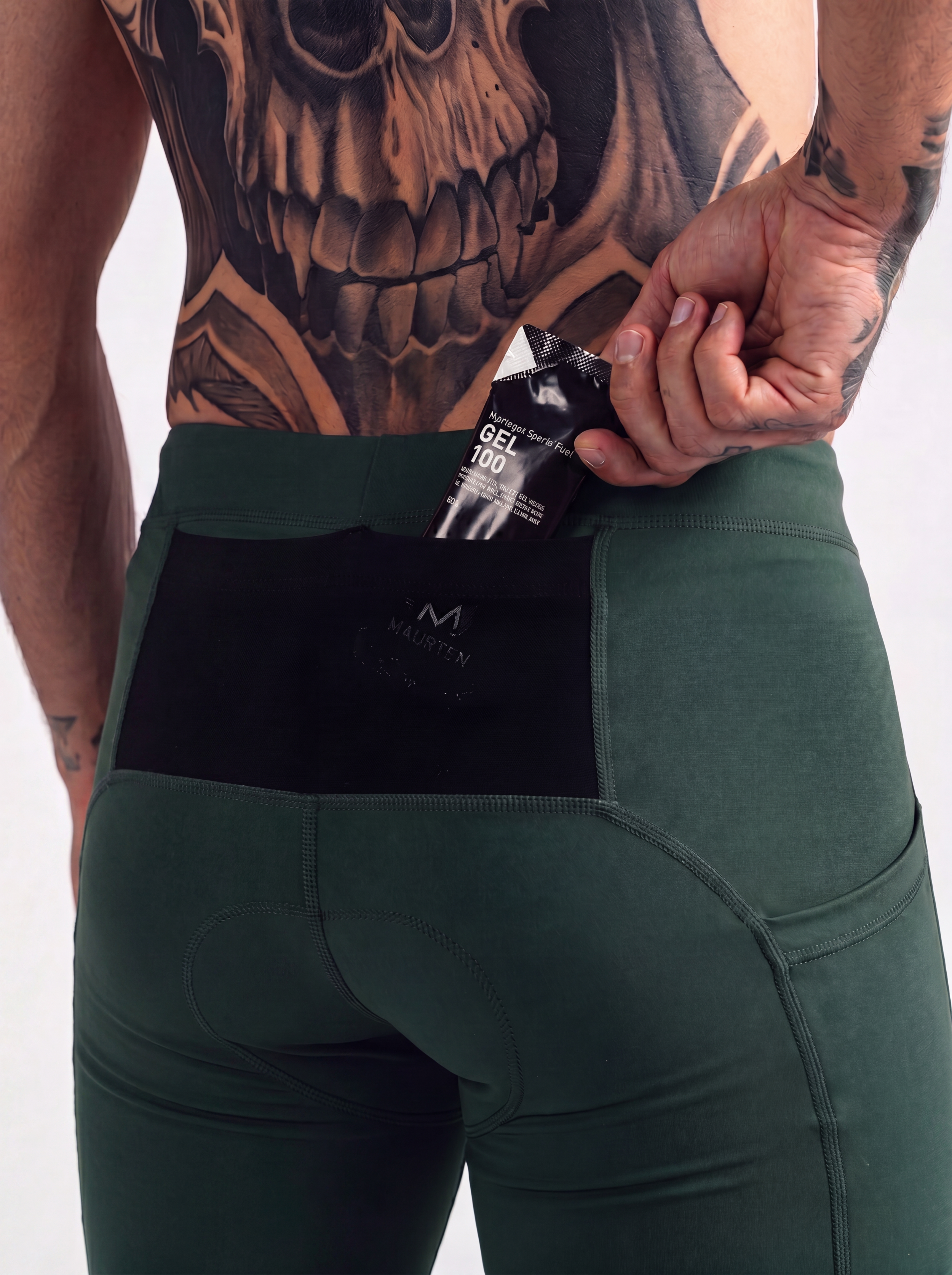 Rise Men Olive Green Biker Short
