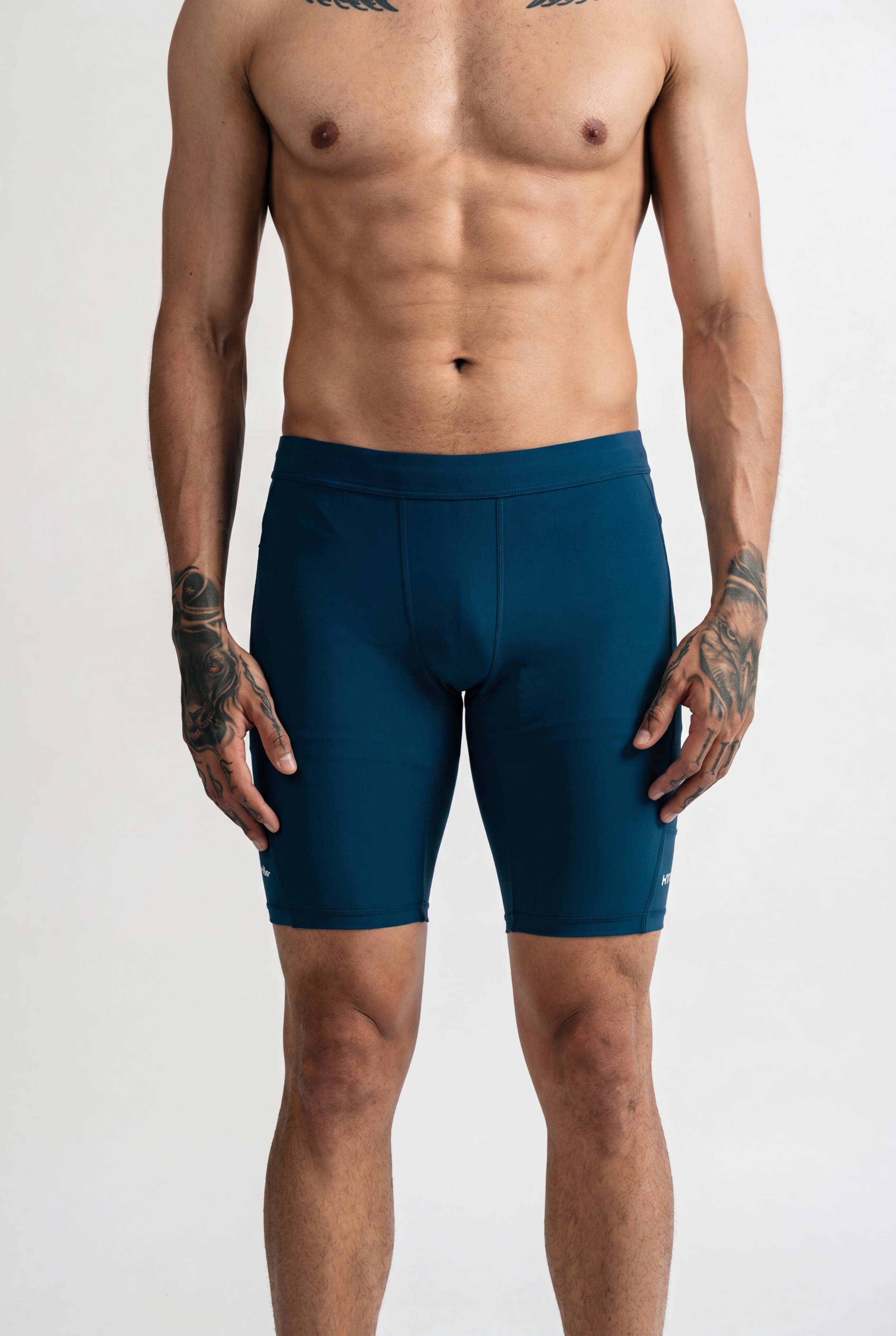 Rise Men Ocean Blue Biker Short