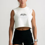 Rise Off White Women Crop Tank