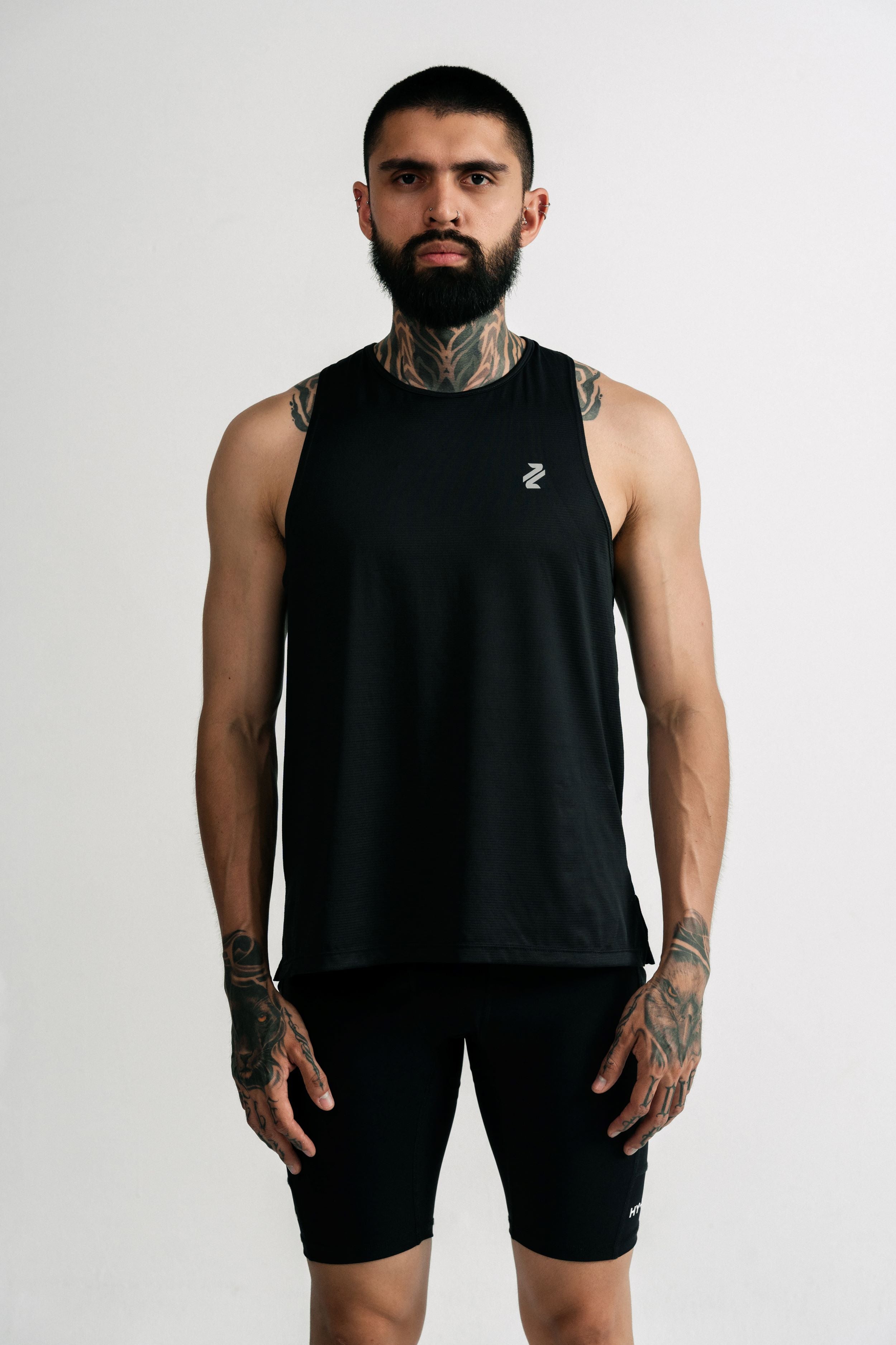 Rise Men Black Biker Short