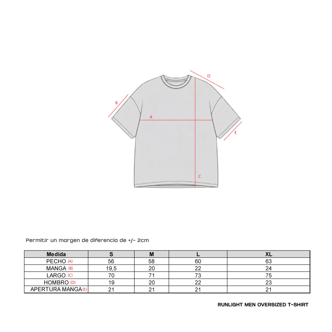 Runlight Men Oversize Tee