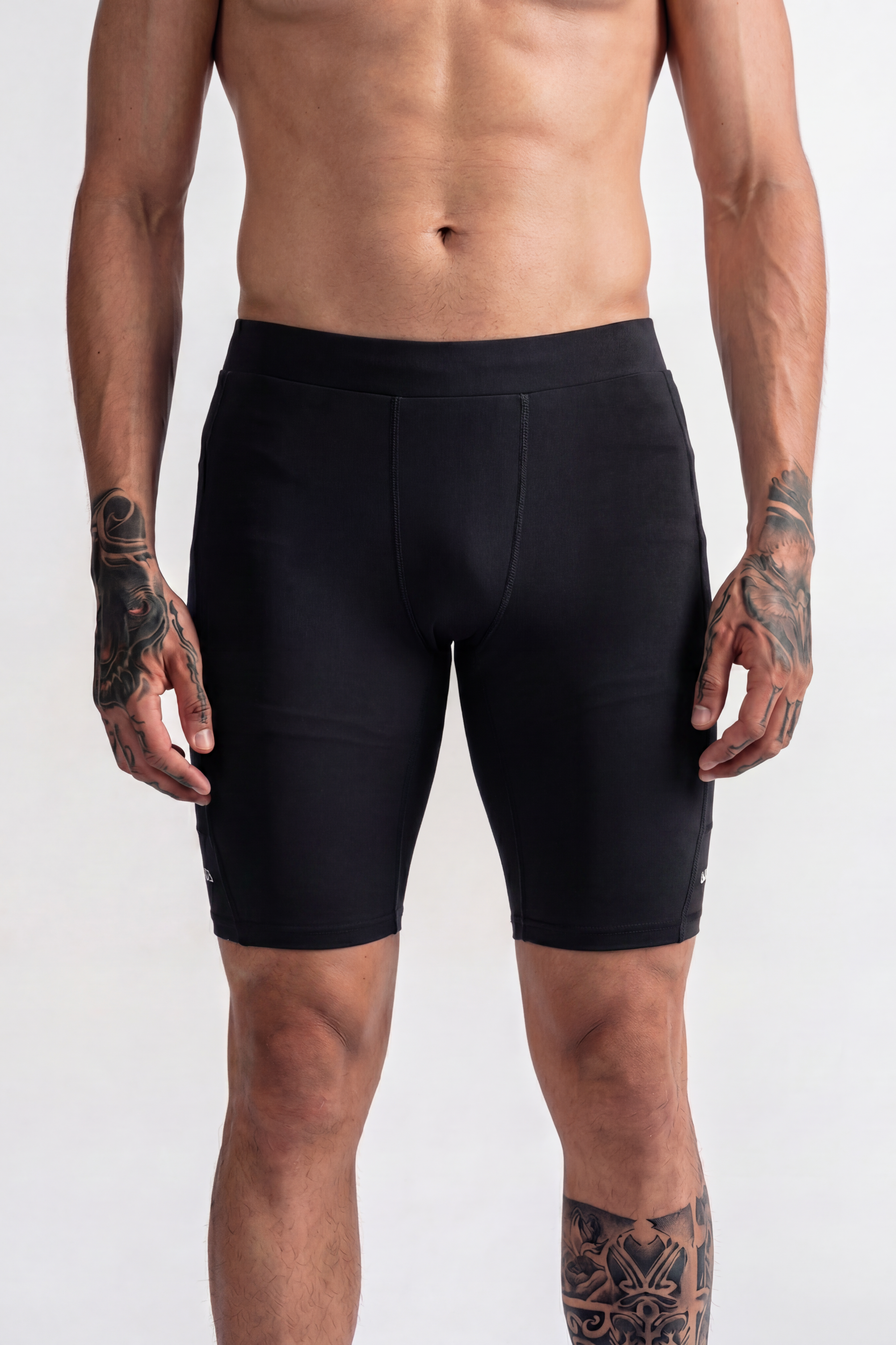 Rise Men Black Biker Short