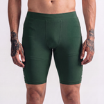 Rise Men Olive Green Biker Short
